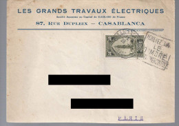 Lettre De Casablanca Pour La France Avec Cahet Daguin. (Voir Commentaires) - Cartas & Documentos