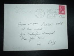 LETTRE TP MARIANNE DE BEQUET 0,50 OBL.MEC.5-1-1971 ARCUEIL (94 VAL DE MARNE) 2EME JOUR TARIF URGENT - 1971-1976 Marianne Van Béquet