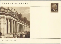 CHECOSLOVAQUIA ENTERO POSTAL KARLOVY VARY BALNEARIO AGUA - Thermalisme