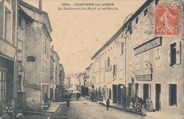 CPA 43 CRAPONNE SUR ARZON Carte Rare, Le Boulevard Du Nord Et Les Hôtels, Animée - Craponne Sur Arzon