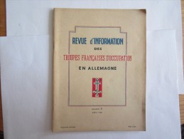 Revue D'information Des Troupes Française D'occupation En Allemagne Militaire - Waffen