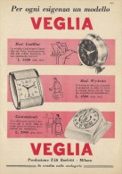 # VEGLIA BORLETTI MILANO OROLOGI HORLOGERIE 1950s  Italy Advert Publicitè Reklame Montre Uhr Reloj Watch Alarme Clock - Montres Publicitaires