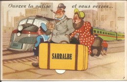 57 - SARRALBE - Carte à Système " Ouvrez La Valise Et Vous Verrez " - Sarralbe