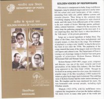 Information On Golden Voice Of Yesteryears, Cinema Roll, Actor, Singers, Music, Camera, Gramophone,  Mike, India 2003 - Singers