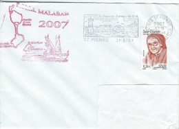 11472  REMORQUEUR MALABAR  à St PIERRE Et MIQUELON En 2007 - Storia Postale