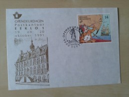 Opendeurdagen Postkantoor Eeklo 1,  19 En 20 Oktober 1991 - Cartes Souvenir – Emissions Communes [HK]