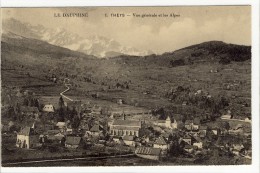 Carte Postale Ancienne Theys - Vue Générale Et Les Alpes - Theys