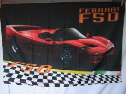 BANDIERA, (FERRARI F 50) 105X75 Cm. - LEGGI - Automovilismo - F1