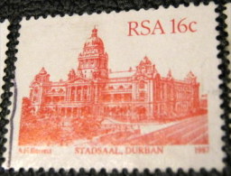 South Africa 1987 Stadsaal Durban 16c - Used - Oblitérés