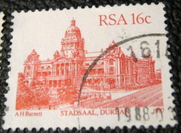 South Africa 1987 Stadsaal Durban 16c - Used - Oblitérés