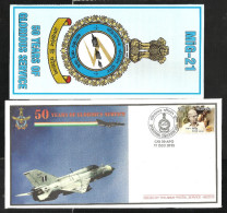 INDIA, 2013, ARMY POSTAL SERVICE COVER WITH FOLDER, MIG-21, Golden Jubilee, Operational Conversion Unit, Militaria - Covers & Documents