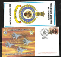 INDIA, 2013, ARMY POSTAL SERVICE COVER WITH FOLDER,  220 Squadron Air Force, President´s Standard Presentn, Militaria - Cartas & Documentos
