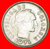 * DIVIDED LEGEND: COLOMBIA  10 CENTAVOS 1971! SANTANDER (1792-1840) LOW START  NO RESERVE ! - Colombie