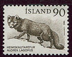 (cl 6 - P.45) Islande ** N° 504 (ref. Michel Au Dos) - Renard Arctique - - Unused Stamps