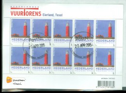 NEDERLAND *  VUURTORENS * EIERLAND TEXEL * LIGHTHOUSE * LEUCHTURM * BLOK * BLOC * BLOCK * NETHERLANDS * GEBRUIKT - Used Stamps