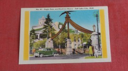 - Utah> Salt Lake City  Eagle Gate & Beehive House------ref 1941 - Salt Lake City