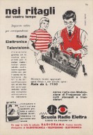 # SCUOLA RADIO ELETTRA TORINO Italy 1950s Advert Pubblicità Publicitè Reklame Publicidad Radio TV Televisione - Libros Y Esbozos