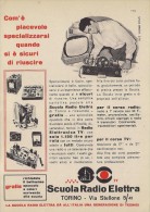 # SCUOLA RADIO ELETTRA TORINO Italy 1950s Advert Pubblicità Publicitè Reklame Publicidad Radio TV Televisione - Literatur & Schaltpläne