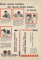 # SCUOLA RADIO ELETTRA TORINO Italy 1950s Advert Pubblicità Publicitè Reklame Publicidad Radio TV Televisione - Libros Y Esbozos