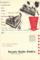 # SCUOLA RADIO ELETTRA TORINO Italy 1950s Advert Pubblicità Publicitè Reklame Publicidad Radio TV Televisione - Literatuur & Schema's