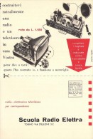 # SCUOLA RADIO ELETTRA TORINO Italy 1950s Advert Pubblicità Publicitè Reklame Publicidad Radio TV Televisione - Libros Y Esbozos