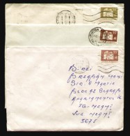 1977 - 1979 Romania, 3 Envelopes Couleurs Différentes Sur Timbre Similaire / 3 Covers Different Colors On Similar Stamp - Covers & Documents