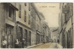 Carte Postale Ancienne Tullins - Grande Rue - Tullins