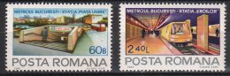 Romania 1982. Trains / Metro Set MNH (**) Michel: 3848-3849 / 0.90 EUR - Unused Stamps