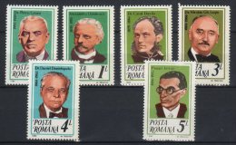 Romania 1984. Famous Peoples Set MNH (**) Michel: 4108-4113 / 4.40 EUR - Unused Stamps