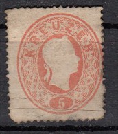 Empire 1861   François Joseph 1er  YT N° 19  5 K Vermillon - Usados