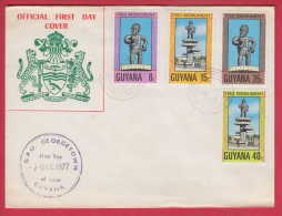 181316 / FDC 1977 - 1763 Cuffy  MONUMENT  , Guyana - Guyana (1966-...)