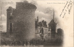 Ruines Du Château D'Assier  Et Animation Précurseur Timbré Excellent état - Assier