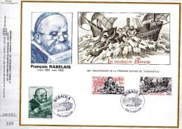 Feuillet Tirage Limité CEF 237 François Rabelais Les Moutons De Panurge - Storia Postale