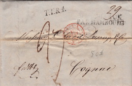 Lettre Copenhague, Danemark Par Hambourg Pour La France 1842 - ...-1851 Voorfilatelie