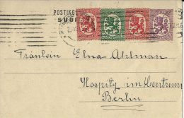 FINLANDIA FINLAND 40 P UPDATED 1921 HELSINGFORS To BERLIN - Interi Postali