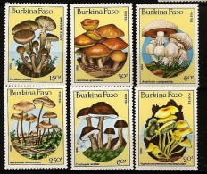 Burkina Faso 1985 N° 677 / 81 + PA 311 ** Champignon, Champignons, Armillaria, Bolet, Rosé Des Prés, Marasmes, Hypholome - Burkina Faso (1984-...)