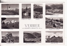 VERBIER (Suisse-Valais)  4 Vues Station 1500 M-Télésiège-Combins-Eglise-VOIR 2 SCANS - - Other & Unclassified