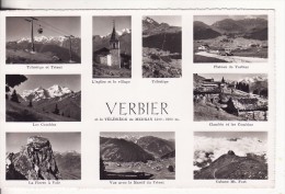 VERBIER (Suisse-Valais)  4 Vues Station 1500 M-Télésiège-Combins-Eglise-VOIR 2 SCANS - - Verbier