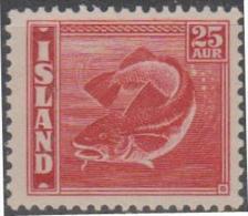 ICELAND - 1940 25a Codfish, Perf 14 X 13.5. Scott 224a. Absolutely Superb MNH ** - Nuevos