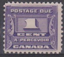 CANADA - 1934 1c Postage Due. Scott J11. Mint Hinged * - Segnatasse