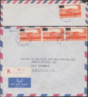 Congo Kin 1968. COB 666. 2 Lettres. Surcharges Différentes (dans Une Bande). 9.6 K Sur 4 F. Palais Des Nations - Used