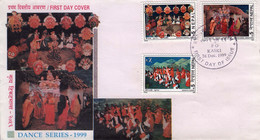 TRADITIONAL DANCE Series FDC 1999 NEPAL - Danse