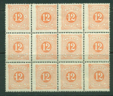 Sweden. Nr. P 5, 12-Block, MNH. Few MH, Many Plate ERROR. See All Scan. Price ? - Postage Due