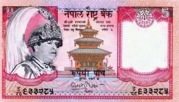 NEPAL 2002 Rupees-5 BANKNOTE King GYANENDRA Pick #46 UNC - Népal