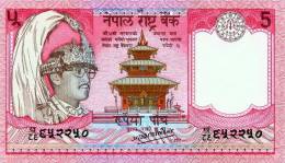 NEPAL 1990 Rupees-5 BANKNOTE King BIRENDRA Pick #30a UNC - Népal