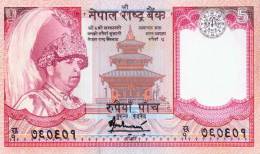 NEPAL 2005 Rupees-5 BANKNOTE King GYANENDRA PICK #53b UNC - Népal