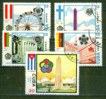 Jeunesse - CUBA - Capitales - Vienne, Prater - Helsinki - Sofia, Berlin, La Havane - N° 293-294-295-296-297 - 1978 - Airmail