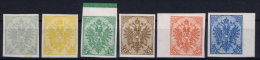Bosnien-Herzegowina: Mi Nr 10U - 17 U Probedruck, Part Set MH/* - Unused Stamps