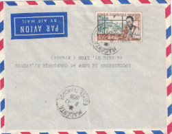 Guinée Française - Lettre Avion 1956 Cad Manuel MACENTA Sur Timbre Laboratoire Medical 15F Pour Lyon France - Lettres & Documents