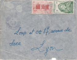 Guinée Française - Lettre Avion 1952 Cad Manuel KISSIDOUGOU (KANKAN Au Dos) Sur Mosquée Maure 15F Pour Lyon France - Cartas & Documentos